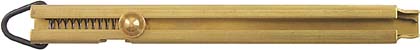 Musket Capper,
straight line, brass,
for top hat flanged musket caps,
made in the USA,
by Tedd Cash